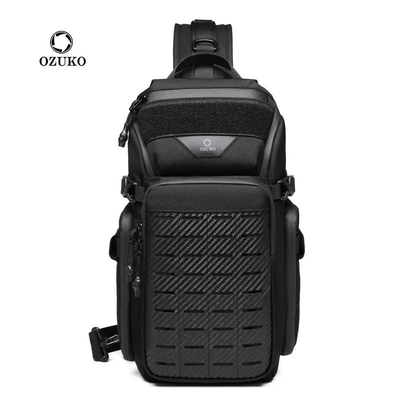 OZUKO Flex bag Men Outdoor Sports Tactical Crossbody Sling Bags Male Waterproof Travel Multifunctional Shoulder Messenger Bag