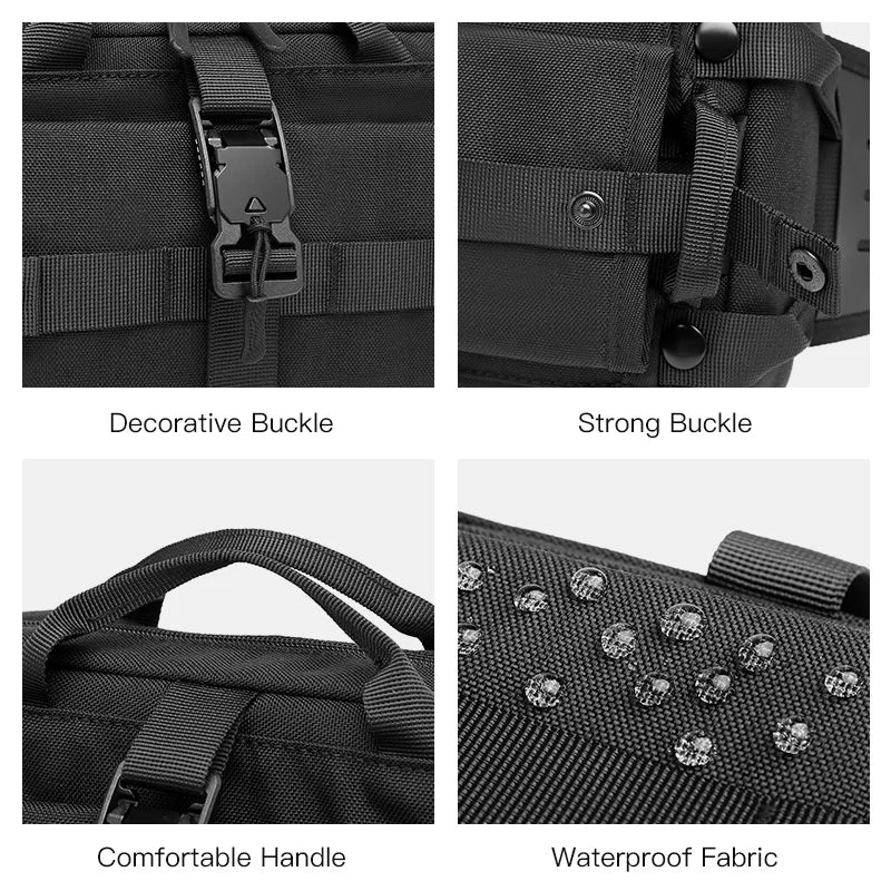 OZUKO New Design Men Waist Bag Fashion Outdoor Sports Chest Pack for Teenager Male Waterproof Shoulder Belt Bag Crossbody Bags