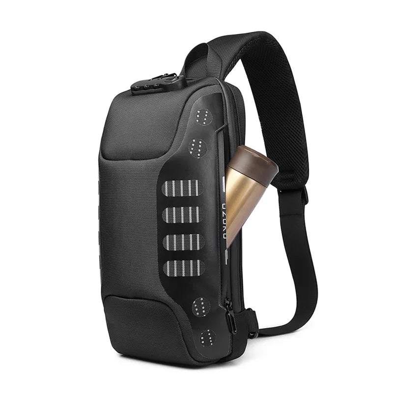 OZUKO Sling Bag Anti-theft Shoulder Crossbody Waterproof Chest Backpack with USB Charging Port