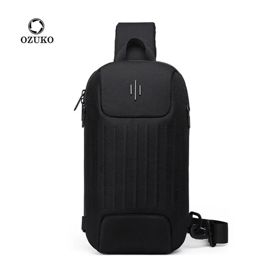 Ozuko Men  Multifunction Shoulder Bags Crossbody Bag on Shoulder Travel Sling Bag Pack Messenger Pack Chest Bag for Male