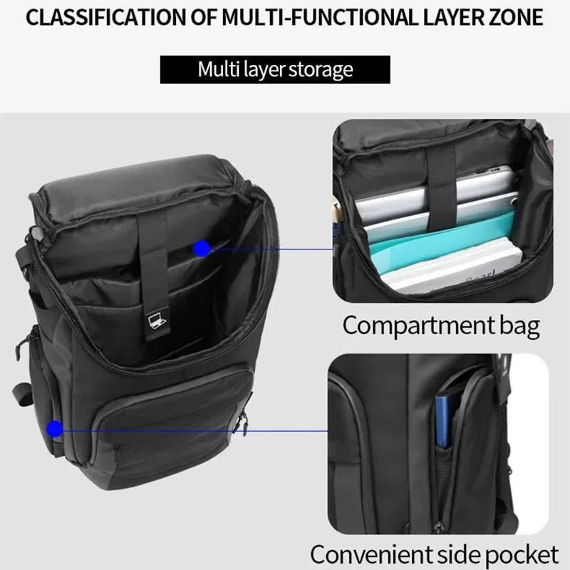 OZUKO Mochila Viaje Cabina 42x28*8 Capacity Waterproof Backpacks 15.6" Laptop Backpack Travel Business Male USB Charging Bag