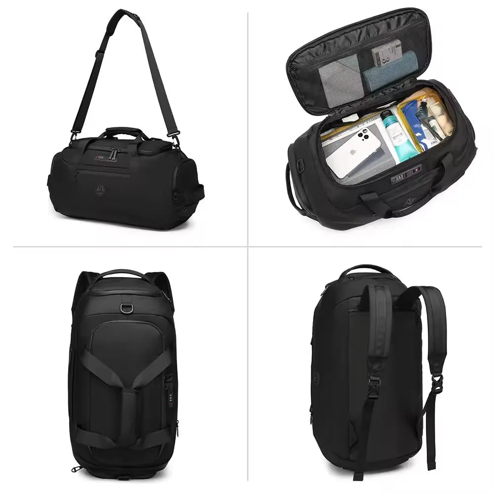 Portable Tactical Custom Travel Bag Weekend Gym Large Capacity Duffel Bag  Shoe Compartment Dry And Wet Separation Travel Bag