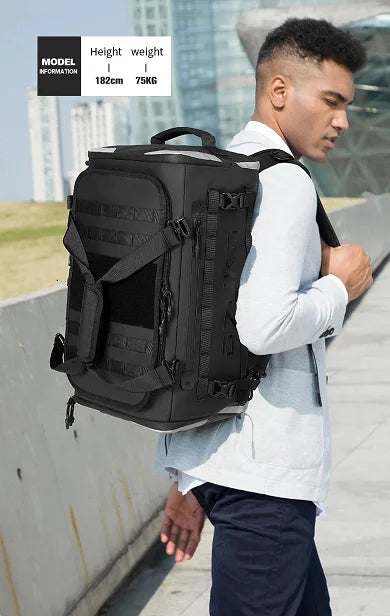 Ozuko suitcase organizer Men's Sports Fitness Dry and Wet Separation Travel Bag Short Business Trip Weekend Camping Backpack