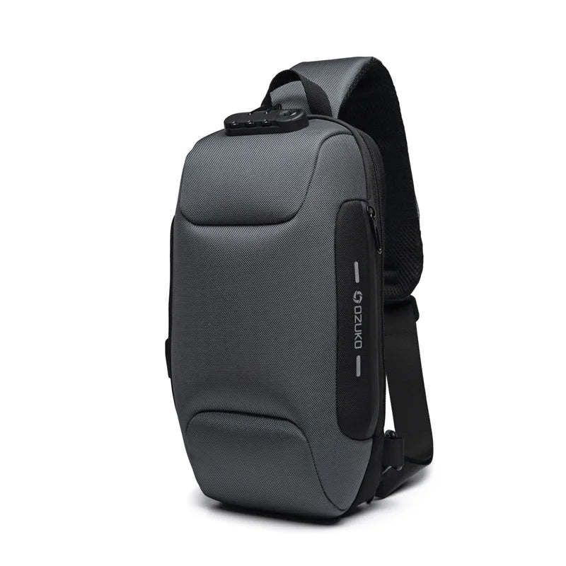 OZUKO New Fashion Men's Chest Bag Fashion Brand Sports Travel Crossbody Bag Boys Outdoor Tactical Waterproof Men's Bag