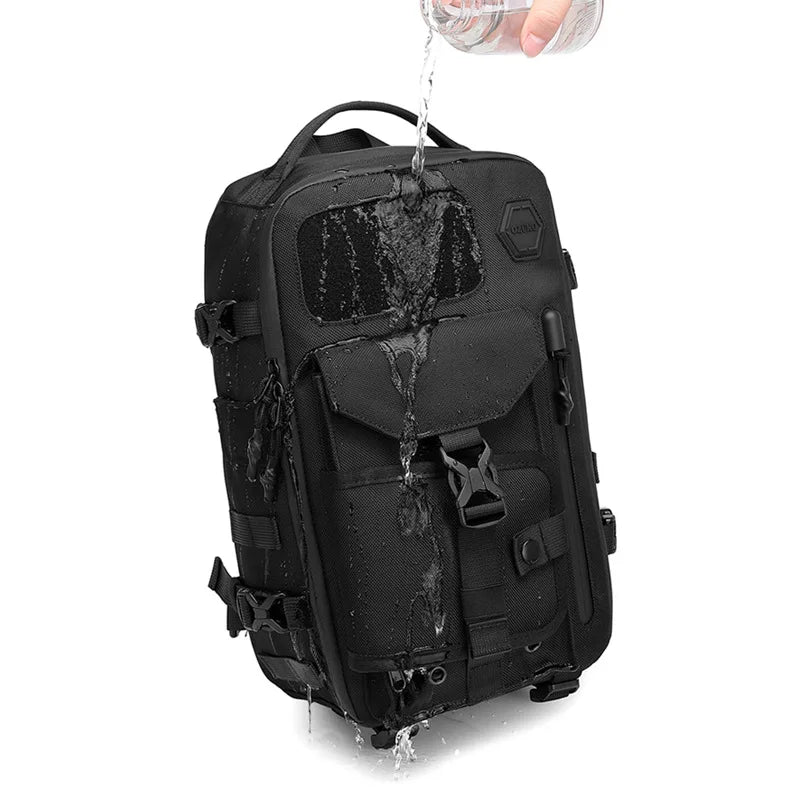 OZUKO Large Capacity Shoulder Bags For Male Waterproof Chest Bag Tactical Sling Messenger Bags Men Outdoor Sports Crossbody Bag