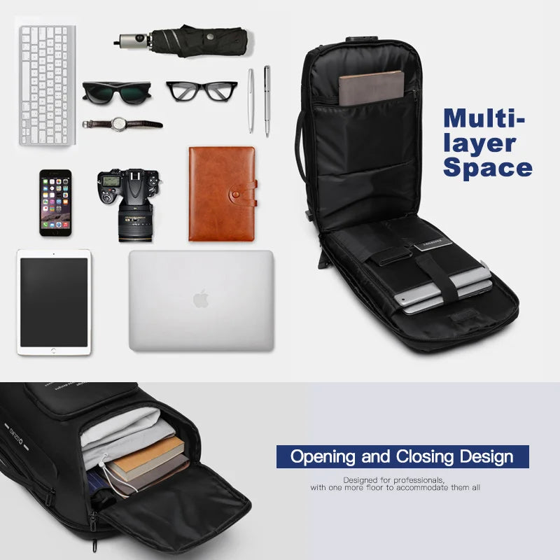 OZUKO Multifunctional Backpack Men Fashion USB 15.6 Inch Laptop s Male Anti-theft Waterproof Travel mochila