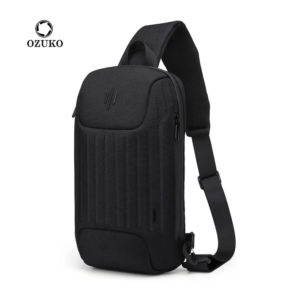 Ozuko Men  Multifunction Shoulder Bags Crossbody Bag on Shoulder Travel Sling Bag Pack Messenger Pack Chest Bag for Male