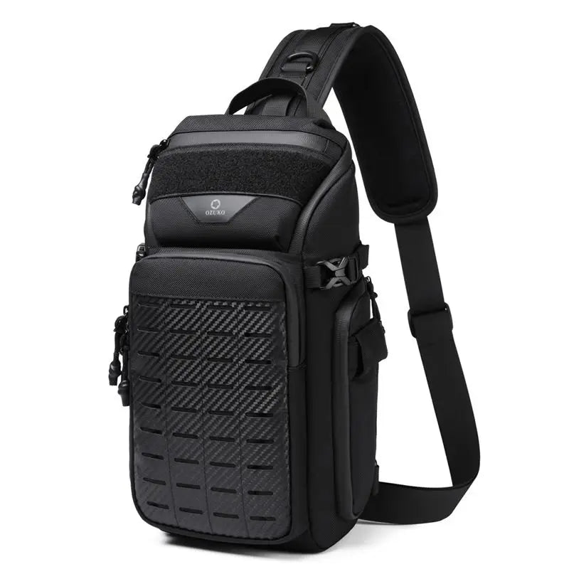 OZUKO Flex bag Men  Outdoor Sports Tactical Crossbody Sling Bags Male Waterproof Travel Multifunctional Shoulder Messenger Bag