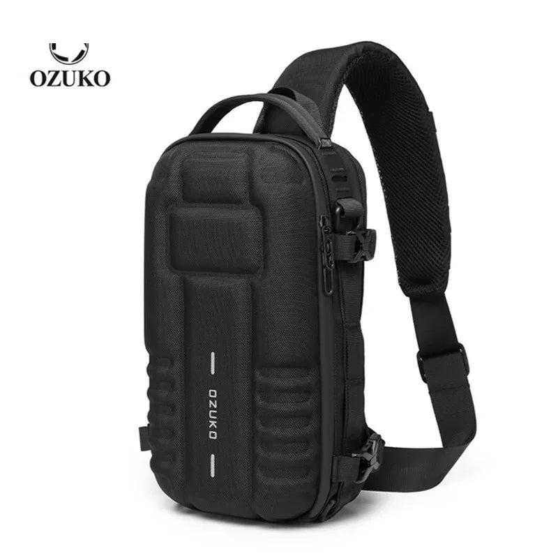 OZUKO Hard Shell Flex Bag Men Sports Shoulder Bag Multifunctional Large Capacity Waterproof High Quality Outdoor Tactical Bag