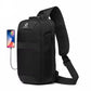 OZUKO Waterproof Unisex Anti-theft Strap Backpack For Travel Minimalist Chest Bag For Men Business Commute USB Port Shoulder Bag