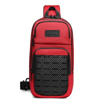 Ozuko Mochilas Chest Bag Shoulder Bags USB Charging Crossbody Package School Short Trip Messengers Bags Men's Oxford Sling Pack