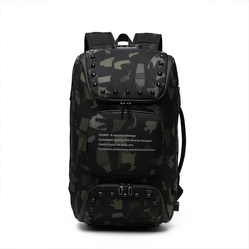 OZUKO Multifunctional Backpack Men Fashion USB 15.6 Inch Laptop s Male Anti-theft Waterproof Travel mochila