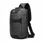 OZUKO Waterproof Unisex Anti-theft Strap Backpack For Travel Minimalist Chest Bag For Men Business Commute USB Port Shoulder Bag