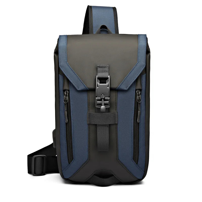 OZUKO Minimalist Anti-theft Chest Bag Men's Lightweight Daily Portable Crossbody Bag Tactical Outdoor Travel Work Shoulder Bag