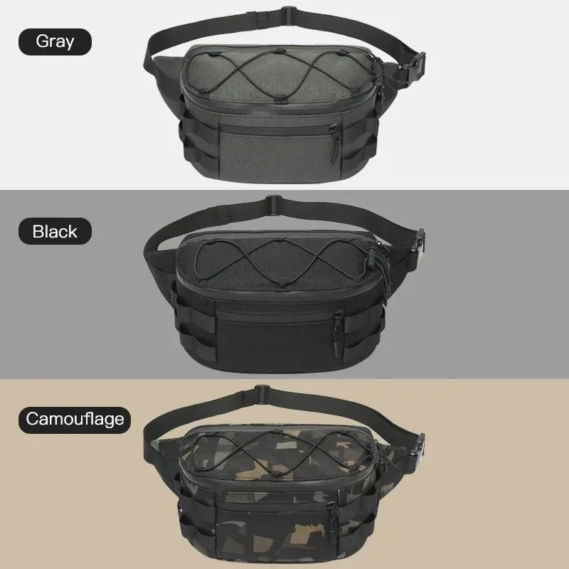 OZUKO Men Waist Bag Fashion Chest Pack Outdoor Sports Belt Bag for Teenager Waterproof Mens Waist Bags Large Capacity Fanny Pack