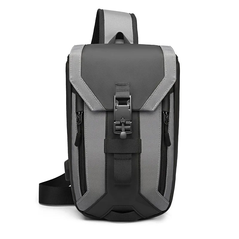 OZUKO Minimalist Anti-theft Chest Bag Men's Lightweight Daily Portable Crossbody Bag Tactical Outdoor Travel Work Shoulder Bag