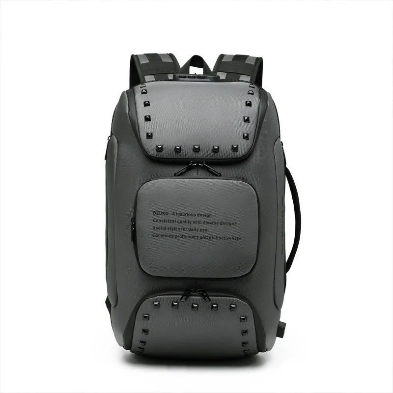 OZUKO Multifunctional Backpack Men Fashion USB 15.6 Inch Laptop s Male Anti-theft Waterproof Travel mochila