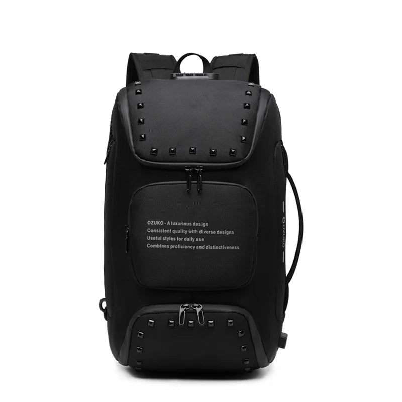 OZUKO Multifunctional Backpack Men Fashion USB 15.6 Inch Laptop s Male Anti-theft Waterproof Travel mochila