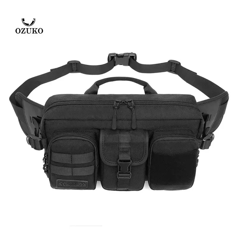 OZUKO Pouch for man Waterproof Shoulder Bags Men Fashion Short Trip Messenger Bag USB Charging Crossbody Bag Teenage