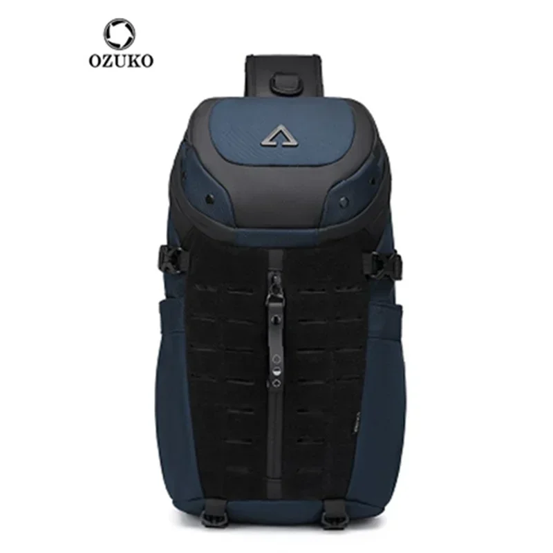 Ozuko Chest Bag Cross bag men Waterproof USB Man Crossbody Bag Anti-Theft Short Travel Messenger Sling Fashion Designer