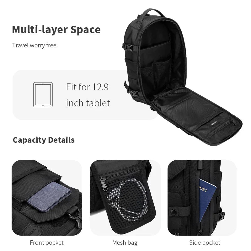 OZUKO Large Capacity Shoulder Bags For Male Waterproof Chest Bag Tactical Sling Messenger Bags Men Outdoor Sports Crossbody Bag