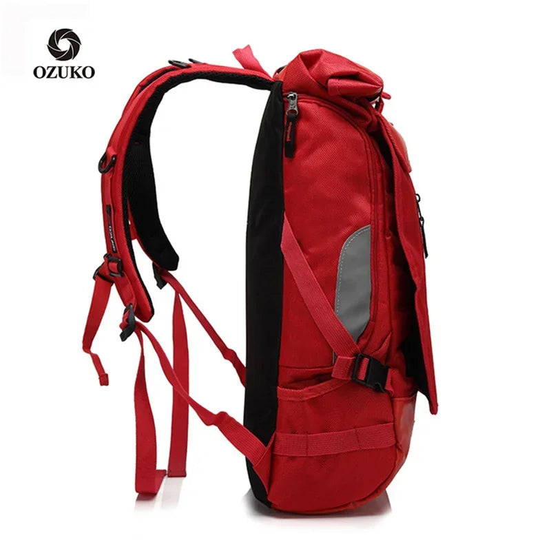 OZUKO Mochila 49*28*14 Men 15.6 inch Laptop Water  Schoolbag for Teenager  Student Backpacks Male Travel Mochila Fashion