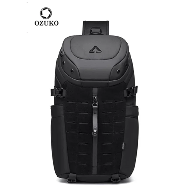 Ozuko Chest Bag Cross bag men Waterproof USB Man Crossbody Bag Anti-Theft Short Travel Messenger Sling Fashion Designer