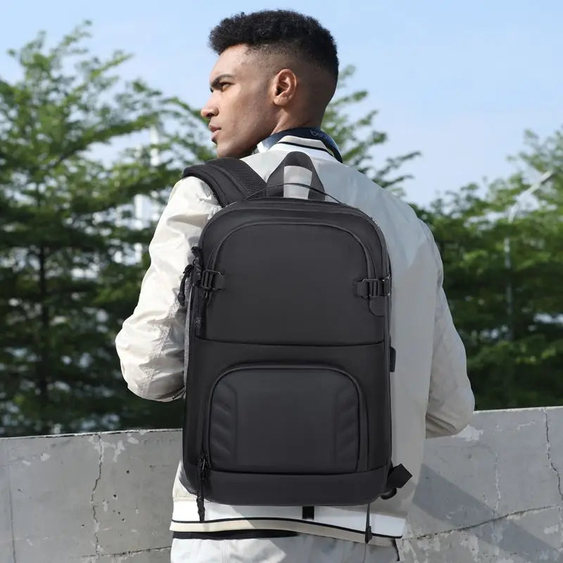 OZUKO Men Backpack Bag Waterproof Oxford Short Travel Messenger Bag USB Charging Casual Chest Bag Quality Male New