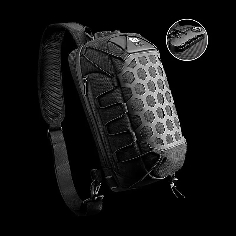 OZUKO Urban Street Male Business Daily Waterproof Crossbody Shoulder Chest Pack Men Smart Anti Theft Usb Chest Sling Bag