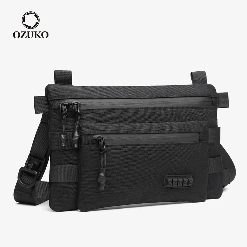 OZUKO Fashion Men Shoulder Bag Outdoor Sports Sling Messenger Bags for Male Teenager Waterproof Small Light Weight Crossbody Bag