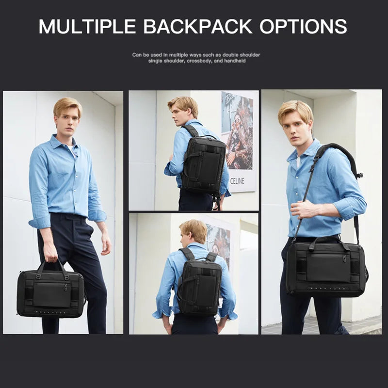 OZUKO New Waterproof Business Backpack Men 15.6" Laptop Backpack Multifunction Large Capacity Outdoor Travel Bag Male School Bag