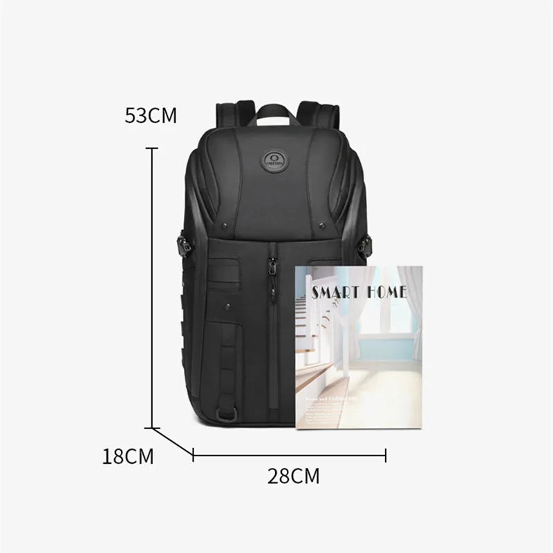 OZUKO Large Capacity Laptop Backpack Men's Multifunctional Waterproof 15.6-inch School Backpack Business Leisure Travel Backpack