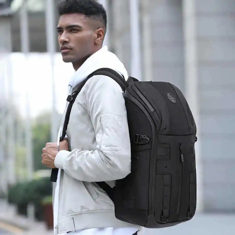 OZUKO Large Capacity Laptop Backpack Men's Multifunctional Waterproof 15.6-inch School Backpack Business Leisure Travel Backpack