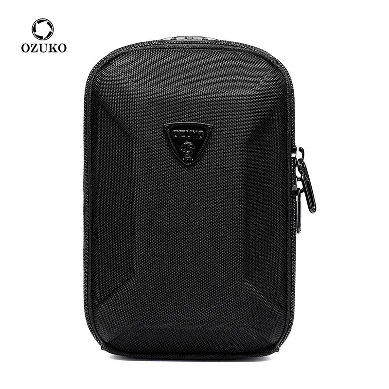 OZUKO New Mini Crossbody Bag Casual Men's Clutch Bag Hard Shell Small Single Shoulder Bag Outdoor Ttravel Men's Chest Bag