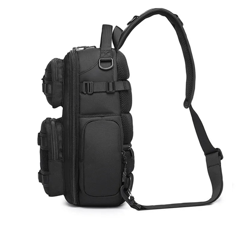 OZUKO Large Capacity Men Chest Bag Waterproof Outdoor Sports Tactical Male Shoulder Bag High Quality Crossbody Sling Bags