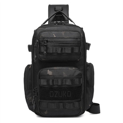 OZUKO Large Capacity Men Chest Bag Waterproof Outdoor Sports Tactical Male Shoulder Bag High Quality Crossbody Sling Bags