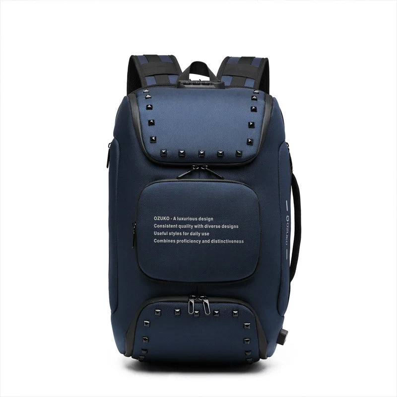 OZUKO Multifunctional Backpack Men Fashion USB 15.6 Inch Laptop s Male Anti-theft Waterproof Travel mochila