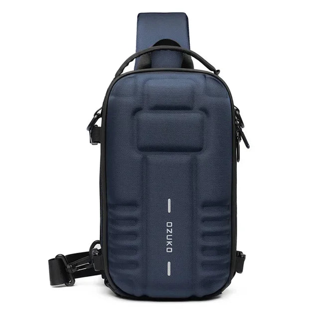 OZUKO Chest Bag Hard Shell  Men Sports Shoulder Bag Multifunctional Large Capacity Waterproof High Quality Outdoor Tactical Bag