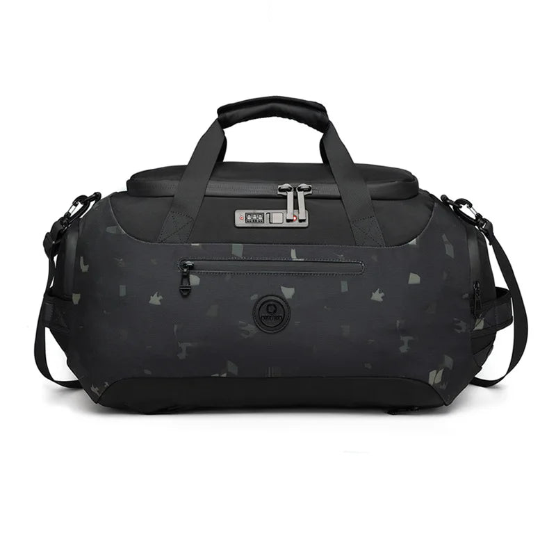 Portable Tactical Custom Travel Bag Weekend Gym Large Capacity Duffel Bag  Shoe Compartment Dry And Wet Separation Travel Bag