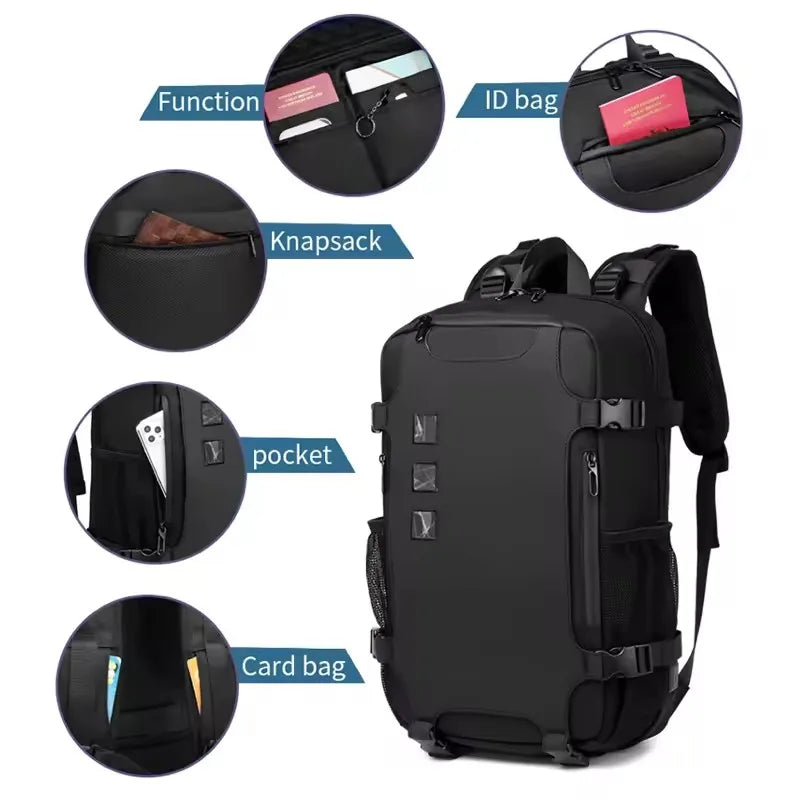 OZUKO New Fashion Business Commuter Backpack Leisure College Backpack Fashion Korean Version Of Large Capacity Computer Backpack