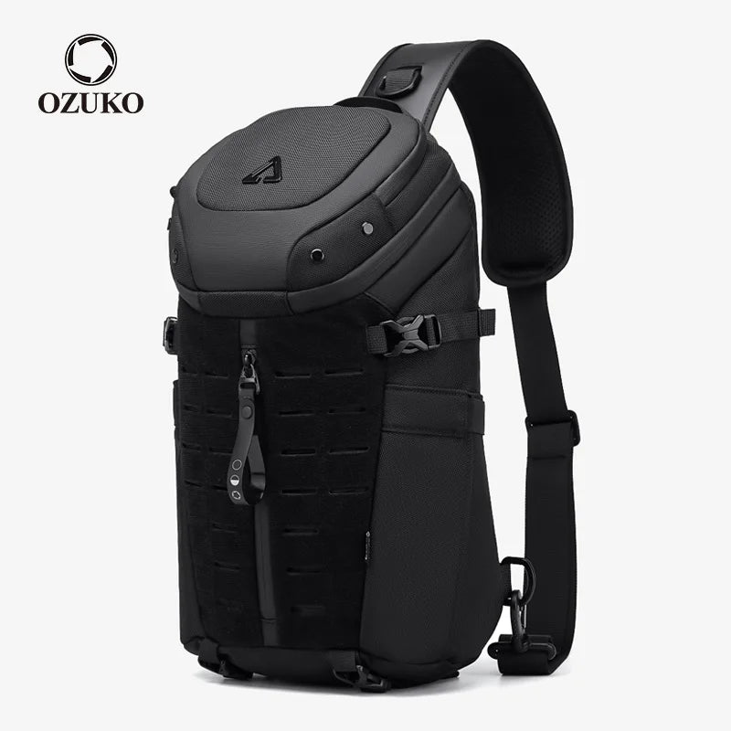 OZUKO Large Capacity Men Shoulder Bag Waterproof Sling Crossbody Bags for Man Short Trip Messenger Bag Fashion Quality Chest Bag