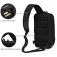 OZUKO Waterproof Unisex Anti-theft Strap Backpack For Travel Minimalist Chest Bag For Men Business Commute USB Port Shoulder Bag