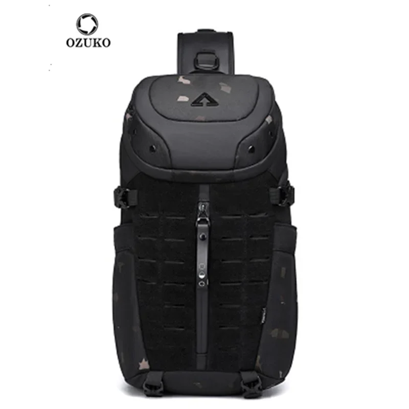 OZUKO Men Chest Bag Waterproof Crossbody Bags for Male Short Travel Messenger Sling Bag Fashion Shoulder Bag New